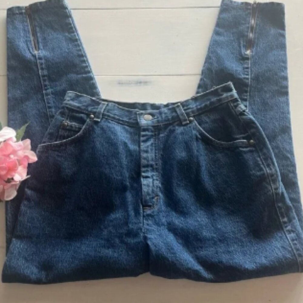 Vintage Levi’s Women’s Acid Wash Back Seam Back Zippers High Rise Tapered Sz 13